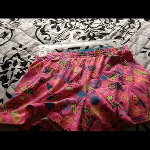 Girls Pink tropical shorts